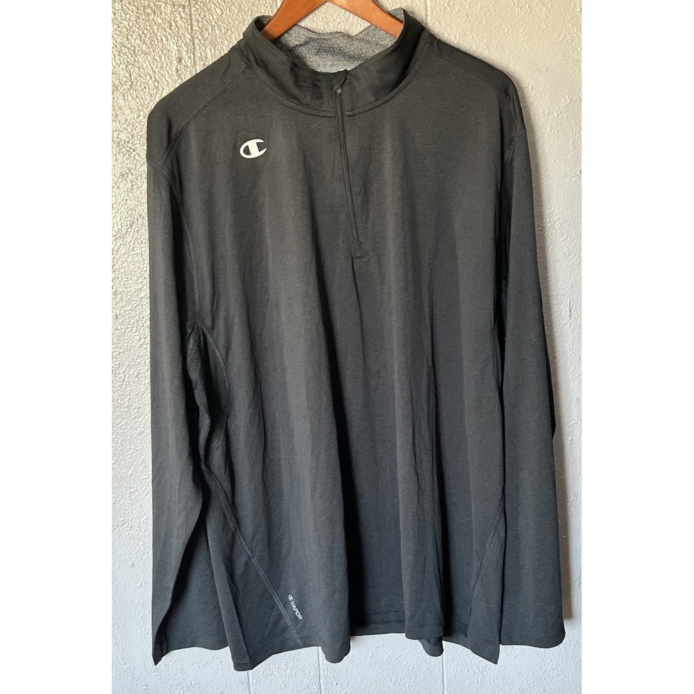 Champion Vapor Performax Pullover Men's 2XL Quarter Zip Long Sleeve Black